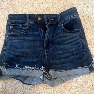 Dark wash AE jean shorts